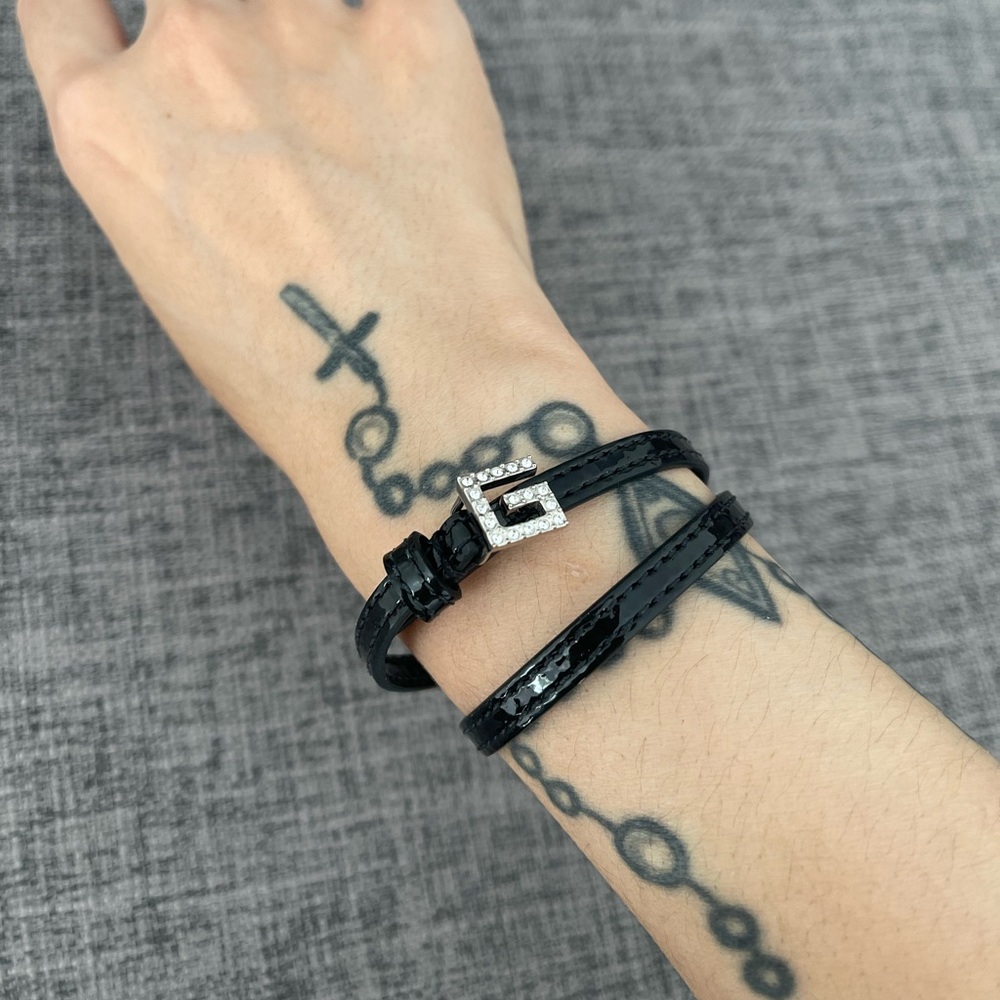 Gucci logo leather choker or bracelet - Picture 3 of 8